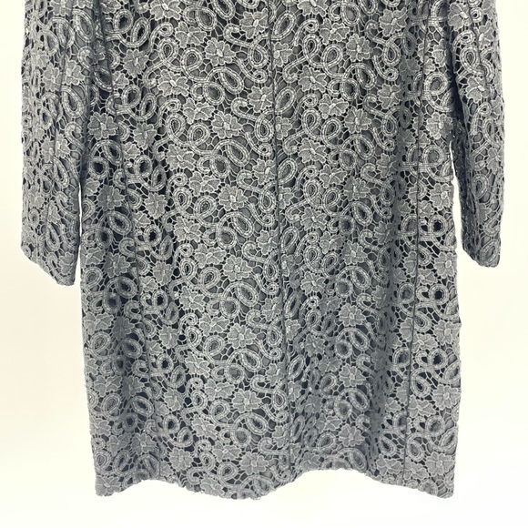 KATE SPADE BLACK LACE BUTTON UP COAT BLACK AND GOLD XXS - Picture 6 of 11